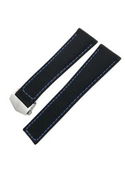 20mm 22mm Canvas Nylon Leather Watch Strap Fold Buckle Black Watch Band For Tag Heuer Carrera AQUARACER Watch Bracelets For Men