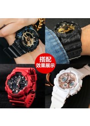 Soft Silicone Rubber Strap For Men And Women Shiny Bracelet Replacement Strap For G Shock GD GA GLS-100 110 120 Resin Watch