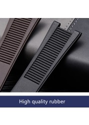 High Quality 25mm Rubber Silicone Watch Strap for Patek PP 5711/5712G Nautilus Wristband Men Women Dedicated Prong Bracelet