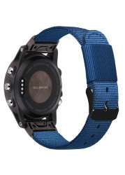 20mm 22mm 26mm Quick Release Nylon Straps For Garmin fenix 5 5s 5X fenix 6 6S 6Xpro Smart Bands Replacement Sport Watches