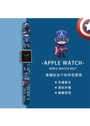 Disney game story 3 Losto Stitch Spiderman Iron Man watches watchband 20mm Apple watch watchband 38mm 40mm silica gel 42mm 44mm
