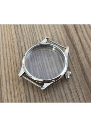 41mm 316L Stainless Steel Watch Case Fit ETA6497/6498 Mechanical Hand Wind Movement Men's Watch Case 37-21