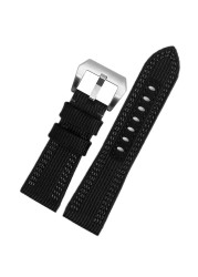 For Panerai Watch Strap Pam00984 00985 PAM111 PAM441 Stealth Nylon Leather Sole Bracelet Accessory 24 26mm Big Size For Men