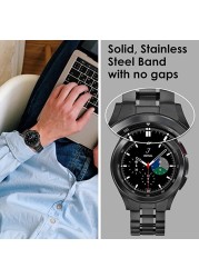 No Gaps Watches For Samsung Galaxy 4 Classic Strap 42mm 46mm Solid Stainless Steel Bracelet For Galaxy Watch 4 44mm 40mm Band