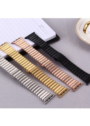 Stainless Steel Strap for Apple Watch Band 45mm 44mm/42mm 41mm 40mm 38mm Link Bracelet iwatch Apple Watch Series 5 4 3 SE 6 7