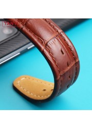 Genuine leather watch strap for swatch watchband 17mm 19mm serrated interface wrist band men women sport leather bracelet