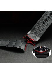 For Casio 5468 BLD EFR-303/304 EFR-516PB EFR-516 Silicone Rubber Band Resin Watch Strap 22mm Waterproof Watchband Strap