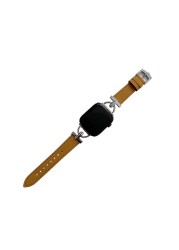 Leather Strap for Apple Watch Band 45mm 41mm 44mm 44mm 40mm 38mm 40mm Women Wristband Korea Bracelet iWatch Series 3 4 5 6 SE 7