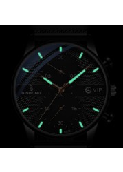 2022 New Fashion Mens Watches Luxury Brand Quartz Watch Men Mesh Steel Waterproof Ultra-thin Wristwatch for Men Sport Clock