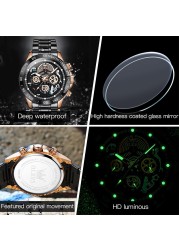 OLEVS 2022 New Fashion Top Brand Luxury Multifunctional Waterproof Casual Watches Stainless Steel Quartz Watch Reloj Hombre 9921