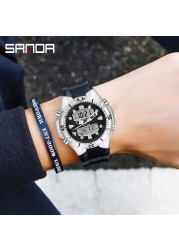 Sanda Top Luxury Sports Men Casual Quartz Watch Military Style Watches Men Waterproof S Shock Male Clock Relogio Masculino 3009