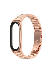 Strap for Xiaomi Mi Band 6 5 NFC Universal Metal Wrist Bracelet for Mi Band 4 Strap Stainless Steel Wristbands for Mi Band 3 Correa