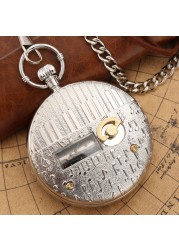 Transparent Glass Musical Pocket Watch Swan Lake Melody Music Watch Antique Pendant Pocket Watch Vintage Quartz Watches Gift