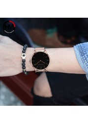 Women Watch 1 Set Bracelet Japan Quartz Simple Movement Waterproof Rose Gold Stainless Steel Mesh Ladies Watch relogio feminino