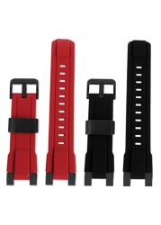 Men's Rubber Strap for C-asio G-SHOCK Watch MTG-B2000 Series Black Red Silicone Watch Strap with Special Connector