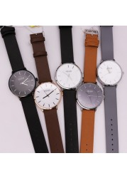 Classic Julius Men's Watch Japan Quartz Watch Fashion Clock PU Leather Bracelet Boy Student Birthday Gift No Box