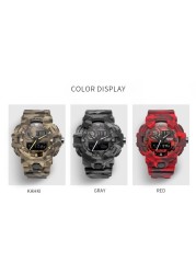 New Camouflage Military Watch Brand SMAEL Sports Watches LED Quartz Watch Men Sports Wristwatch 8001 Man Army Watch Waterproof