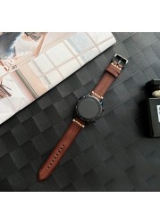 20 22mm Leather Bracelet Strap For Samsung Galaxy Watch Active2 40 44mm Watchband For Samsung Galaxy Watch 46mm Gear S3 Bracelet