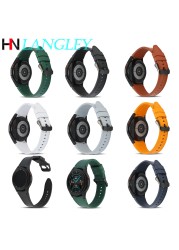 20mm Leather Band Watch For Samsung Galaxy 4 Classic 42mm 46mm Watch 4 40mm 44mm Geunine Leather Sport Bracelet writswaves