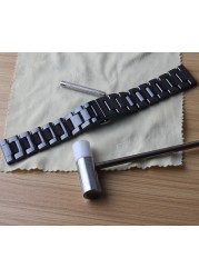 New arrival watch accessories black ceramic links for special watch straps 20mm 22mm extra links extension length straps