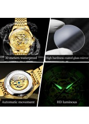 OLEVS Men's Watches Automatic Mechanical Watch for Men Waterproof Stainless Steel Luminous Male Wrist Watch Gift Set