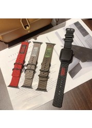 Nylon sport watch band for iwatch 7 3 2 1 38mm 42mm bracelet loop strap for apple watch se 5 4 6 40mm 44mm watchbands wrist strap