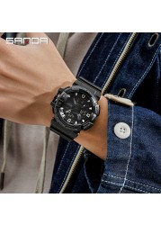 SANDA Military Men Watches Luxury Brand Waterproof Sports Wristwatch Fashion Quartz Watch Male Clock relogio masculino