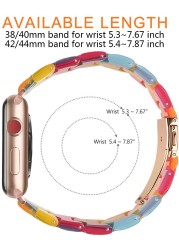 Resin strap for apple watch band 45mm/41mm 44mm 40mm 42mm 38mm watchband bracelet for iwatch apple watch series 5 4 3 se 6 7