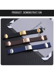 Top quality 22mm for Diver and Marine waterproof silicone rubber watchband watch band strap fit for Ulysse Nardin strap tools