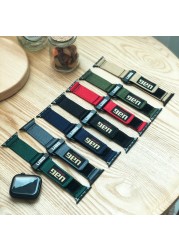 Nylon Watchband For Apple Watch 6 5 4 3 2 1 Series 44 40mm SE Women Bracelet For iWatch 7 41 45mm Sport Breathable Strap 38 42mm