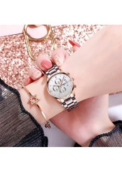 NIBOSI 2021 Women Fashion Watches Luxury Brand Ladies Wristwatches Stainless Steel Waterproof Girl Gift Quartz Watch Female