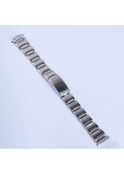 CARLYWET 19mm Vintage 316L Hollow Curved End Watch Band Strap Bracelet For Seiko Watch 6139-6002 6000 6001 6005 6032 Chrono