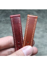 Handmade Crocodile Leather Watchband Soft Genuine Leather Watch Strap 18 20mm High Quality Watch Band Quick Release Wristband Retro