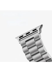 Metal Stainless Steel Strap For Apple watch 7 45mm 41mm 6 5 4 SE 44mm 40mm Smart watch luxury wristband For iwatch 3 2 42mm 38mm