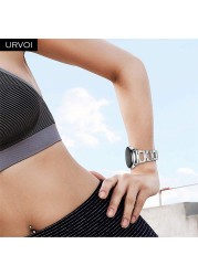 URVOI Band for Galaxy Watch Active 42 46mm S3 D Style Stainless Steel Strap Cuff Fold Over Clasp Zircon Quick Release Pins Wrist