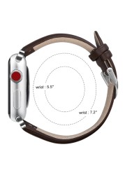 Luxury leather straps for apple watch series 6 5 4 3 2 SE, iwatch accessories 38 4042 44mm