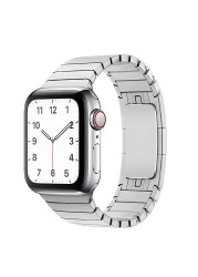 Watch Band for Apple Watch 7 6 5 4 SE 45mm 41mm 44mm 40mm Luxury Stainless Steel Smart Watch Wristband for iwatch 3 2 42mm 38mm