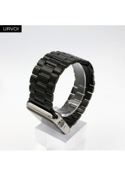 URVOI Band for Apple Watch Series 7 6 SE 5 4 3 2 Link Bracelet for iwatch Stainless Steel Strap with Metal Strap Adapter 40 44mm