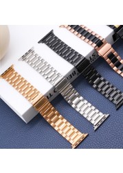 Metal Strap for Apple Watch Band 44mm 42mm 40mm 38mm 41mm 45mm Stainless Steel Bracelet for iWatch Series 7 6 SE 5 3 Accessories