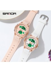 SANDA 2022 Top Brand Fashion Women Watches Waterproof Sports Digital Quartz Wristwatch Casual Watch Gift Relogio Feminino 6067