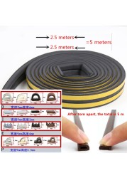 10M DIPE Self-adhesive Door and Window Sealing Tape Glass Window Anti-collision Rubber Tape Foam Sound Insulation Tape