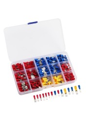 280pcs/set Cable Lugs Assortment Kit Flat Wire Female and Male Insulated Electrical Wire Connectors Cable Terminals Crimp Terminal Set Kit