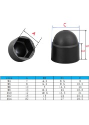 Brand New Hex Nut Caps M4 M5 M6 M8 M10 M12 M14 PE Plastic Hexagon Caps Bolts Protect Nuts for Car Wheels Exterior Decoration