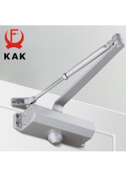 KAK Automatic Door Closer 2 Spring Hydraulic Buffer Adjustable Door Stopper Speed ​​Mute Closing for 25 to 80kg Door Hardware