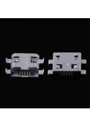 10pcs Micro USB 5pin B Type 0.8mm Female Connector Mobile Phone Mini USB Jack Connector 5pin Charging Socket Four Feet Plug