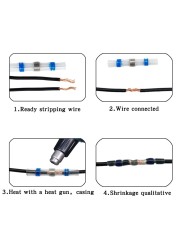 50/300pcs Insulator Welding Wire Connectors - Heat Shrink Welding Butt Connectors - Welding Connecting Kit - Marine Auto Insulated