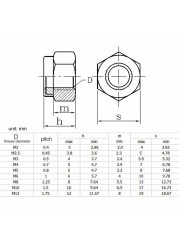 162/357pcs M2 TO M12 DIN985 304 Stainless Steel Hex Knob Nylon Insert Lock Nut Assorted Hex Self-locking Nylock Lock Set