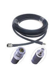 LMR400 Cable N Female to RP-SMA Male 50 Ohm Low Loss 50-7 Pigtail RF Coaxial Extension Jumper for 4G LTE Cellular Signal Booster