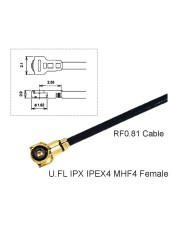 5pcs U.fl IPEX1 Male to IPEX4 MHF4 Female Connector RF0.81 RF Coaxial Cable Pigtail WiFi Antenna Extension Cord Jumper Adapter