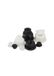 Flange Nut Nylon Plastic Hex Locking Plastic Nut Black White M3 M4 M5 M6 M8 M10 M12